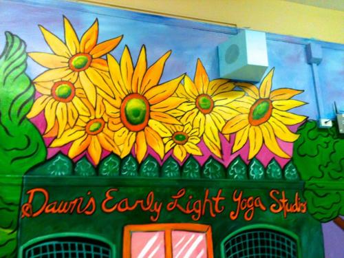 Elementary school flower wall mural